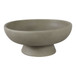 13" x 5" Terracotta Bowl On Pedestal - Sage Green