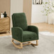 Rocking High Back Glider Chair With Retractable Footrest, Side Pocket