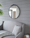 Classic Design Mirror With Baroque Inspired Frame For Bathroom, Entryway Console Lean Against Wall
