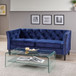3 Seater Stationary Sofa - Blue