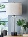 Kerrbrook - Clear / Black - Glass Table Lamp