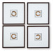 Dallbourne - White / Gold Finish - Wall Art Set (Set of 4)