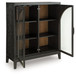 Armenleigh - Black / Brown - Bar Cabinet
