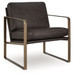 Bradett - Dark Brown / Gold Finish - Accent Chair