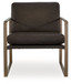 Bradett - Dark Brown / Gold Finish - Accent Chair