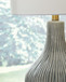 Judlen - Gray / Gold Finish - Ceramic Table Lamp