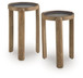 Jossor - Light Brown - Accent Table Set (Set of 2)