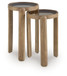 Jossor - Light Brown - Accent Table Set (Set of 2)
