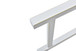 Outdoor Garden Patio Bench With Backrest And Armrest, Slatted Seat For Park, Yard & Porch, Balcony, Accommodates 2 - 3 People - White