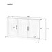 TV Stand For TVs Up To 65", Modern Entertainment Center Media Console Cabinet With 2 Spacious Storage Space, Solid Wood Legs For Living Room