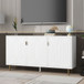 Modern TV Stand With 3 Doors And Adjustable Shelves