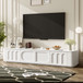Modern TV Stand With 2 Cabinets And 2 Drawers