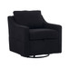 Linen Fabric 360° Swivel Accent Chair With Upholstered Back Pillow And Rivet Armrest