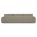 Berga - Sectional Pebble Left Stationary Sofa - Gray