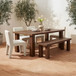 Marina - Ourdoor Dining Bench - Dark Brown
