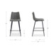 Alibi - Counter Stool (Set of 2) - Gray