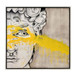 Hand Pntd David Yellow With Mezzaine 47 x 47" - Black / White
