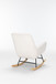Rocking Chair Nursery, Teddy Glider Rocker With High Backrest, Reading Chair Modern Rocking Accent Chairs Glider Recliner For Living Room - Cream