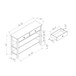 Console Table Two Shelf And Two Drawer With Knob Handles - Dark