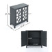 Firwood Mirror Finished Double Door Cabinet - Charcoal Gray