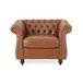 Tufted Accent Chair, Living Room - Light Brown