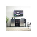 Metro - Contemporary TV Stand With 2 Shelves And Sliding Doors - Silver
