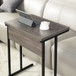 Mona - Rustic Wood Top And Metal Base TV Tray With Water And Heat Resistance - Gray