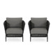 Hanford - Modern Club Chair With Woven Rope Design - Gray