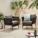 Hanford - Modern Club Chair With Woven Rope Design - Gray