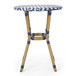 French Bistro Table Outdoor Elegance - White / Blue
