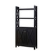 Crosshatch Display, Home Storage Cabinet With Two Top Shelves, Two Door Cabinet