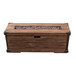 Outdoor Patio Rectangle Gas Burning Fire Pit 50, 000 Btu, Wood Pattern - Brown