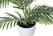 28" Tall, Artificial Plant, Palm Tree, Indoor, Faux, Fake, Floor, Greenery, Potted, Real Touch, Decorative - Green / White