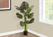 55" Tall, Artificial Plant, Monstera Tree, Indoor, Faux, Fake, Floor, Greenery, Potted, Real Touch, Decorative - Green / Black