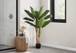 55" Tall, Artificial Plant, Banana Tree, Indoor, Faux, Fake, Floor, Greenery, Potted, Real Touch, Decorative - Green / Black