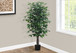 58" Tall, Artificial Plant, Ficus Tree, Indoor, Faux, Fake, Floor, Greenery, Potted, Decorative - Green / Black