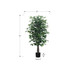 58" Tall, Artificial Plant, Ficus Tree, Indoor, Faux, Fake, Floor, Greenery, Potted, Decorative - Green / Black