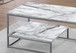Table Set, Coffee, End, Side, Accent, Living Room, Marble Look Laminate, Contemporary, Modern (Set of 3)