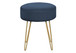 Ottoman, Pouf, Footrest, Foot Stool, Round Gold Metal Legs, Contemporary, Modern