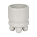 7" Knobby Footed Planter - White