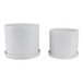 10" / 12" Scallop Planter (Set of 2) - White