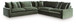Carriage View - Jade - 3-Piece Sectional