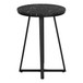 Accent Table, Side, Round Marble Look Contemporary & Modern - Black