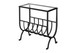 Accent Table Magazine Narrow Clear Tempered Glass - Brown