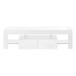 TV Stand, Console, Media Entertainment Center, Storage Cabinet, Glossy Contemporary & Modern - White