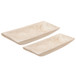 Wood Rectangular Tray (Set of 2) - White