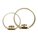 Metal Ring Shape Candle Holder 10 / 13" (Set of 2) - Gold