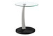 C-Shaped Accent Table Clear Tempered Glass For Living Room