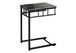 C-Shaped Accent Table Marble Look For Living Room