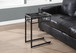 C-Shaped Accent Table Marble Look For Living Room